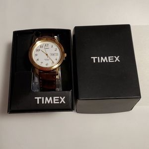 @new@ man timex watch, leather strap